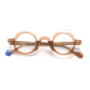 Round Full Rim Eyeglasses <b>Frames</b> Solid Color Lightweight Unisex Adult Vision Correction Glasses - Product Image 3