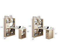 Laikaitisque — bureau en bois personnalisé en forme de l, avec tiroirs, mobilier de bureau, personnel, pour salon