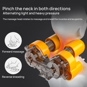 Elektrikli 3D haddeleme yoğurma geri masaj makinesi tam vücut geri ağrı kesici için titreşimli isıtma masaj minderi - Product Image 2