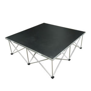 Plateforme de Scène Portable Pliable en Aluminium 1x1m 1x2m pour Événements et Concerts en Extérieur avec Éclairage de Surface Intégré - Product Image 4