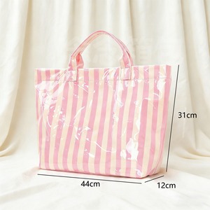 Stylish Striped Tote Bag Large Capacity Waterproof Fashionable Design For Everyday Use - Product Image 3