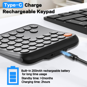 2.4G Dual-Mode Numeric Keypad Rechargeable <b>Keyboard</b> Multi-Device 36-Keys Number USB Keypad for Accounting <b>Office</b> and Business - Product Image 3