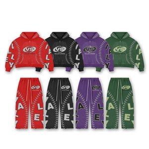 Chándal con Capucha para Hombre, Diseño Personalizado con Estampado Gráfico, Lavado Ácido, Invierno, Alta Calidad, Ligero, Transpirable, Resistente al Viento, Ecológico, con Pedrería - Product Image 1