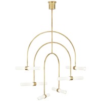 Candelabro de frijol mágico minimalista nórdico XZ, lámpara colgante decorativa Led, bola de cristal, luz colgante de techo