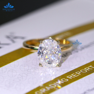 Anillo de Compromiso de Oro Sólido de 14K con Diamante Moissanita de 1ct o 3ct, Diseño Clásico de 4 Puntas Solitario para Boda, Fiesta o Aniversario - Product Image 4