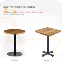 Mobilier simple rétro industriel pour magasin de café et desserts sièges en bois table à manger tables et chaises bon marché pour restaurant