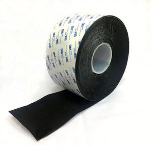 Bandes adhésives autocollantes robustes en velcro noir en rouleau - Product Image 1