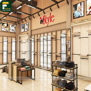 Exhibidor de Ropa Elegante para Tiendas, Mostrador de Prendas, Vitrina de Ropa, Mueble de Exhibición con Cristal - Product Image 2