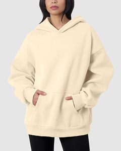 Sudadera con Capucha de Alta Calidad, Transpirable, Estilo Urbano, para Mujer, con Logotipo en la Parte Superior del Pecho, Corte Holgado, Tejido de Punto, Algodón Vintage - Product Image 1
