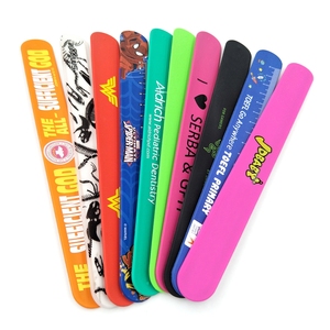 Custom Eco-friendly Rubber 215x25mm Wristband Blank Silicone Slap Bracelet for Promotion