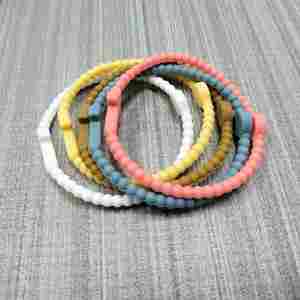 Pulsera Elástica Redonda Personalizada con Cuentas de Silicona Coloridas, Santos Católicos, Oración Religiosa, Pulseras de Jesús - Product Image 5