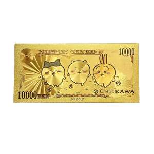 Banconota Commemorativa in Foglia d'Oro Chiikawaed, Regalo di Tendenza per Streaming Live, Oggetto da Collezione per Appassionati di Anime - Product Image 2
