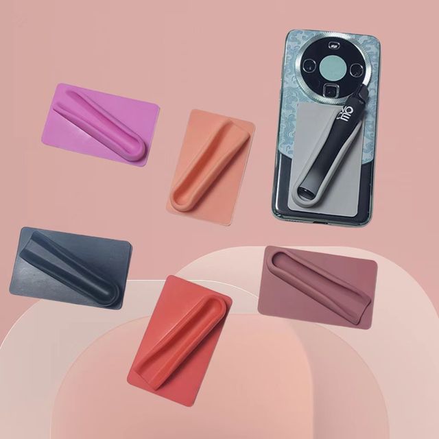Adhesive Lip Gloss Phone Case Holder Easy-Grip Lipstick Phone Holder Portable Lip Glaze Balm Holder for iPhone and Android