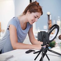 Éclairage annulaire Led Portable pour photographie, pour Smartphone, Selfie, Studio, éclairage vidéo, luminosité réglable, largement utilisé pour le live stream