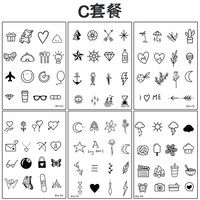 811 durable 7-15 jours jus de plantes semi-permanent INS dessin animé beauté petit réaliste étanche temporaire tatouage pochoir autocollant