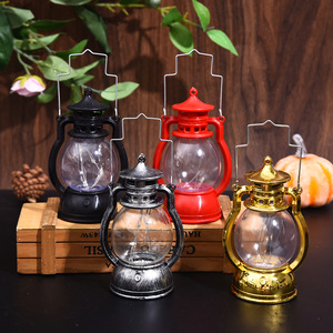 Acrylic Retro Pony đèn lồng Nhỏ Xách Tay Led gió đèn trong Snowman hình dạng cho trang trí nội thất bên Duplex LED Battery Powered - Product Image 3