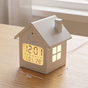 Horloge numérique d'alarme pour <span class=keywords><strong>enfant</strong></span> avec affichage LCD, design mignon de dessin animé, pour table de chevet ou bureau, idéale pour la décoration intérieure, promotion économique, cadeau, avec RCC - Product Image 5