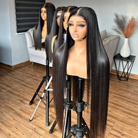 Perruques humaines en gros, vente en vrac, perruques lisses naturelles 100 % cheveux humains vietnamiens, perruques frontales en dentelle HD 13x4 pour femmes noires