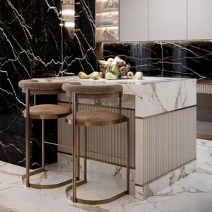 <span class=keywords><strong>Taburete</strong></span> <span class=keywords><strong>Alto</strong></span> Moderno de Lujo para Barra de <span class=keywords><strong>Cocina</strong></span>, Silla Alta de Madera para Isla de Desayuno, Taburetes de Bar para Restaurantes - Product Image 6