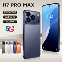 Venta al por Mayor de Teléfonos Móviles I17 Pro Max Recién Llegados a Bajo Precio, Versión Global con Doble SIM, Teléfono Inteligente I17ProMax de 8GB+256GB