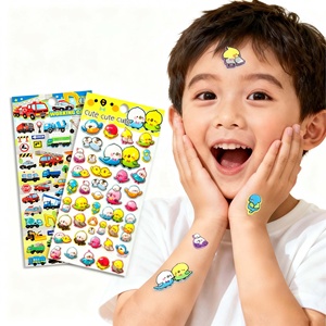 Adesivi <span class=keywords><strong>Murali</strong></span> 3D in PVC Espanso a Forma di Animali Cartoni Animati 22x9.5cm Decorativi Impermeabili Fustellati Laminati Lucidi Regalo Promozionale - Product Image 2