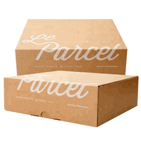 Couronne de courrier colorée en carton, emballage d'avion, de luxe, en papier Kraft brun, pour expédition électronique, vente en gros, 50 pièces