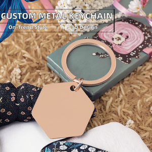 Porte-clés mousqueton personnalisable en acier inoxydable avec logo gravable au laser, style vintage, souvenir, étiquette nominative - Product Image 2