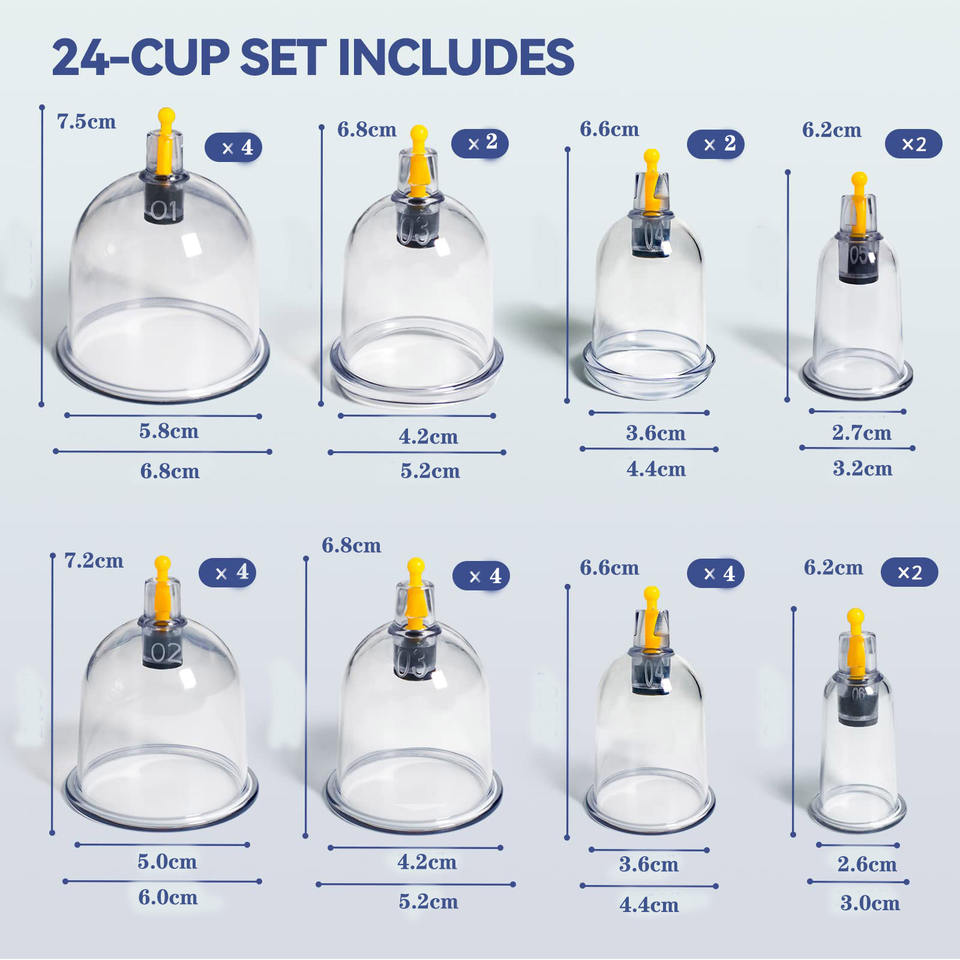 Aihao 2026 Hot Product DropShipping 24PCS Cupping Box Hijama Ventouse ...