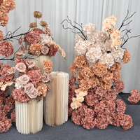 Ensemble de fleurs artificielles dégradées caramel, parfait pour les décors de lieux de mariage, les centres de table et autres décorations