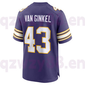 Pour <span class=keywords><strong>Vikings</strong></span> 18 Justin Jefferson 14 Darnold pour-<span class=keywords><strong>NFL</strong></span> Football Jersey Haute Qualité Unisexe Chemise À Manches Courtes Respirant pour Plus - Product Image 4