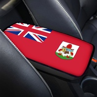 Tapis d'accoudoir pour console centrale de voiture, type fin, avec impression du drapeau des Bermudes, coussin d'accoudoir confortable pour la conduite quotidienne