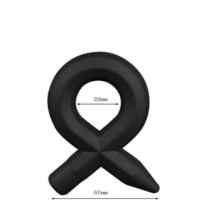 Anillo para Pene de Silicona con Doble Orificio, Color Negro, Accesorio Sexual Masculino para Estimulación y Retraso de la Eyaculación - Product Image 5