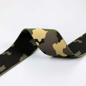 Camouflage JACQUARD Polyester Spandex Band Shoulder Tape Logo <b>Elastic</b> - Product Image 6
