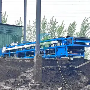 Otomatik yatay kauçuk kömür mineral bulamaç susuzlaştırma makinesi vakumlu kemer filtresi basın