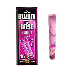 Papiers à rouler classiques Bluum Pink Rose Cone 1G, lot de 2, saveur Crush, accessoire de fumée en fibres végétales naturelles de qualité supérieure - Product Image 2