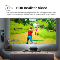 Vidéoprojecteur LED intelligent 2000-2500 ANSI Lumens 4K Correction automatique de la distorsion trapézoïdale Portable Android 14 Stéréo HIFI pour l'éducation et les salles de classe
