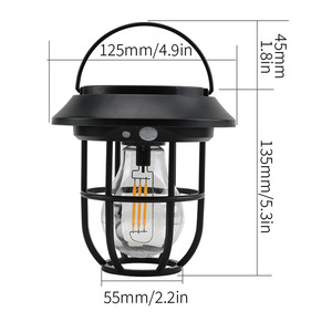 <span class=keywords><strong>Lampe</strong></span> solaire étanche pour décoration extérieure paysage, <span class=keywords><strong>lampe</strong></span> solaire suspendue, crochet de <span class=keywords><strong>berger</strong></span> LED, lampes de jardin de style rétro - Product Image 5