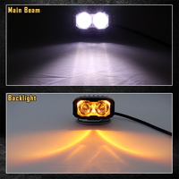 Nouveaux projecteurs LED Rip Dark ARS2 en aluminium aéronautique, ambre, 20W, revêtement UV, 2 LED, étanches IP68, pour UTV, éclairage de travail/de conduite