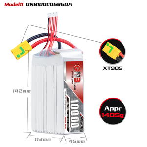 Batterie LiPo RC GNB GAONENG 10000mAh 6S 22.2V 60C 120C avec connecteur XT90S pour voiture RC, grand bateau FPV RC, avion à batterie souple - Product Image 3