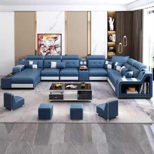 <span class=keywords><strong>Divano</strong></span> <span class=keywords><strong>Angolare</strong></span> Modulare di Alta Qualità con Design Moderno ed Essenziale, Funzioni Audio Musicali e Ricarica USB per Arredamento Casa - Product Image 3