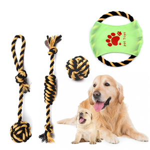 Lot de jouets à mâcher pour chiens en corde de coton durable Juice Pet – Assortiment pour soins dentaires et nettoyage des dents molaires – Plusieurs tailles – Anniversaire - Product Image 1