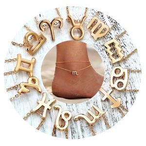 Gioielli personalizzati con catena del piede bracciale con <span class=keywords><strong>cavigliera</strong></span> a strati placcato oro <span class=keywords><strong>argento</strong></span> bracciale con <span class=keywords><strong>cavigliera</strong></span> da <span class=keywords><strong>donna</strong></span> in acciaio inossidabile zodiacale - Product Image 4