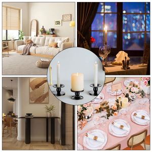 2025 New Arrival Black Candle Holders Living Room Decorative Metal Candle Stand for Pillar Candles - Product Image 6