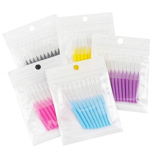 Brosse interdentaire en forme de I personnalisée, bâtonnets de soie dentaire en plastique, poils souples, outil de nettoyage dentaire orthodontique - Product Image 1