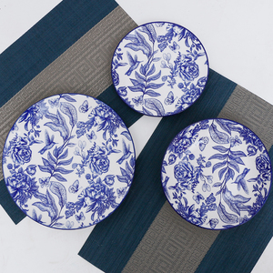 12 pièces de luxe Design moderne chine porcelaine assiette ensemble micro-ondes maison vaisselle en gros bol en céramique vaisselle - Product Image 6