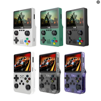 GAMINJA Nouvelle console de jeu portable rétro R36S Mini Arcade avec écran HD IPS de 3,5 pouces, port OTG, console de jeu open source Lunix