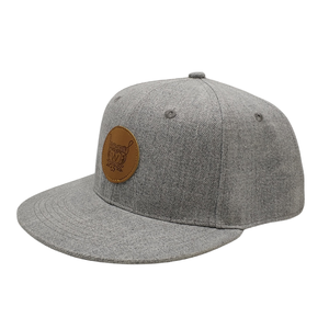 Casquette Snapback Hip Hop personnalisée pour adulte, 6 panneaux, couleur grise, nouvelle collection 2024, haute qualité, prix abordable, jersey tropical - Product Image 2
