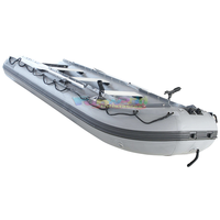 Bateau à rames en PVC pliable, bateau pneumatique rigide pour la pêche, pour 4 à 6 personnes, divertissement en plein air, bateau pneumatique offshore avec moteur