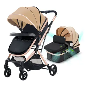 Quad Easy Carry Foldable New 2023 Pram 1 Piece High End Germany Turkey Trolley Stroller for 4 Year Baby