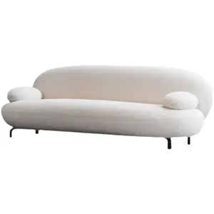 Nordic lamb cashmere sofa designer modern simple creative arc sofa net popular leisure sofa